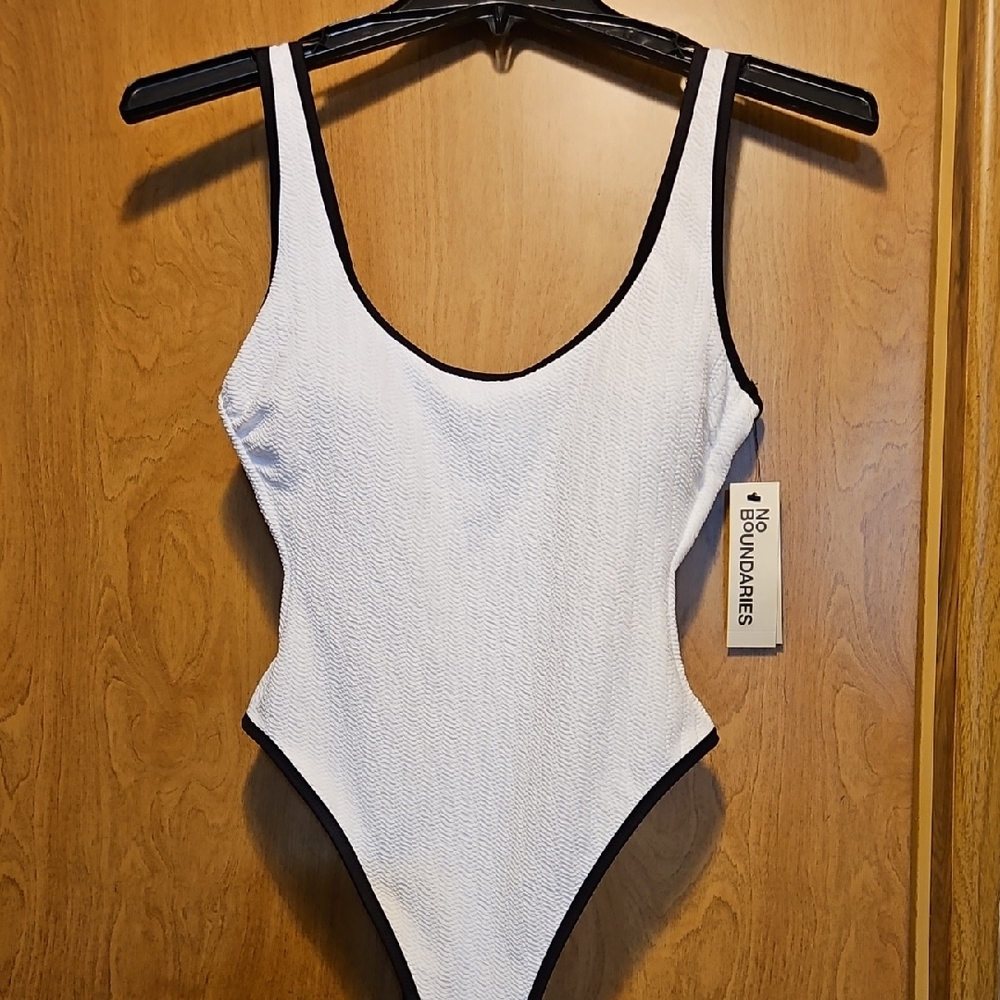 No Boundaries Black and White  One Piece Swimsuit